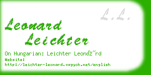 leonard leichter business card